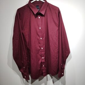 H&M men's slim fit easy iron XL button up long sleeve shirt